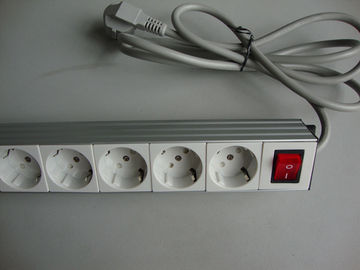 نوار پریز برق چندگانه اروپایی با پریز برق / E &amp;amp; F پین اتصال 12 جک