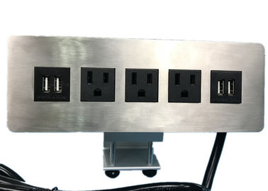 کیفیت  Edge Mount Desktop Power Outlet With USB 4 Port ,3 Outlet Power / Data Distribution Unit کارخانه