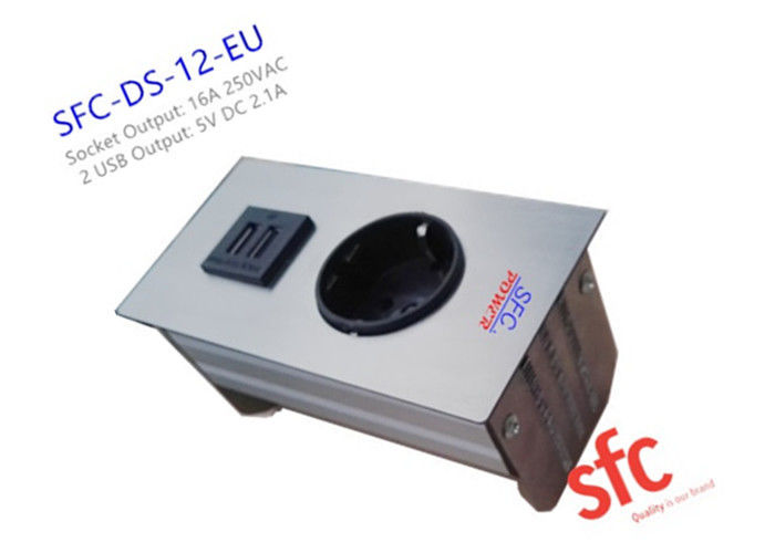 خروجی 5V 2.1A مبلمان آشپزخانه مجتمع با شارژر یواسبی پلاستیسیته / دوگانه USB