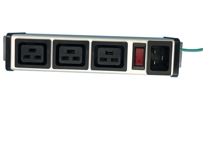 واحد توزیع برق PDU آلومینیومی سه طرفه با کنترل سوئیچ IEC 320 C19