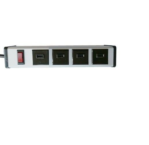 5V 2.1A قابل نصب فقط 4 پورت USB پورت با آلومینیوم آلیاژ مسکن ETL FCC CE تایید شده است
