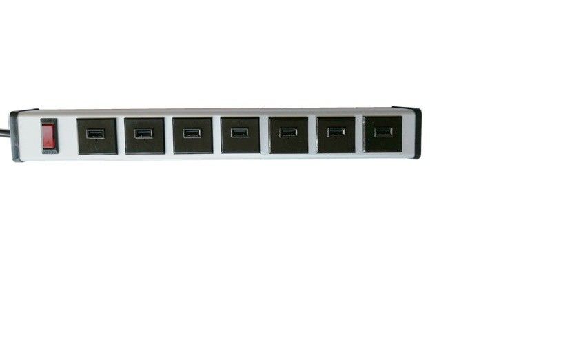 5V 2.1A هوشمند 7 پورت USB شارژ نوار قدرت، قدرت نوار قابل تنظیم با USB