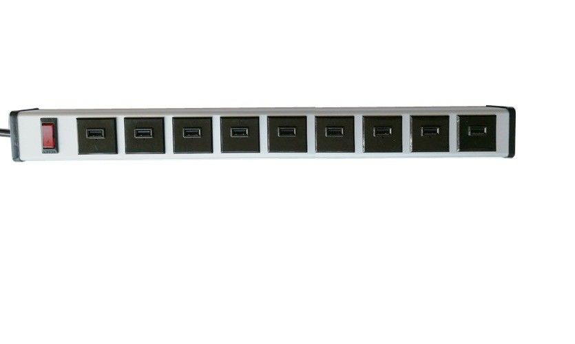 چندگانه 9 پورت USB شارژ قدرت نوار محافظت از مدار کوتاه ETL FCC CE