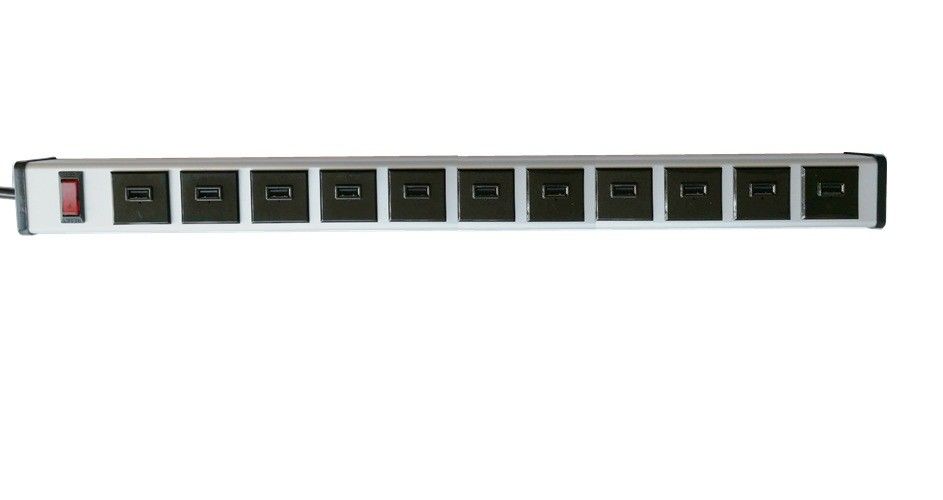 چندین نوار 11 پورت USB با حفاظت از خروجی برای استفاده خانگی / تجاری