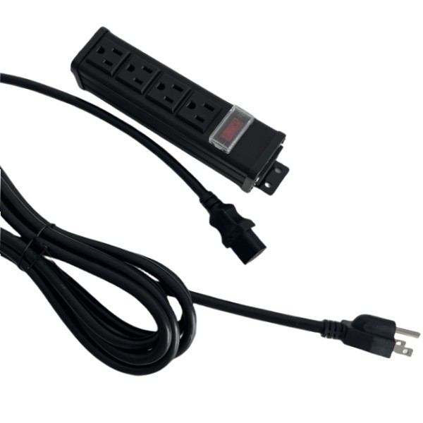 ظرفیت خروجی 15A 125V 4 خروجی ایالات متحده با سرویس OEM اختیاری, Metal Shell PDU, Power Strip