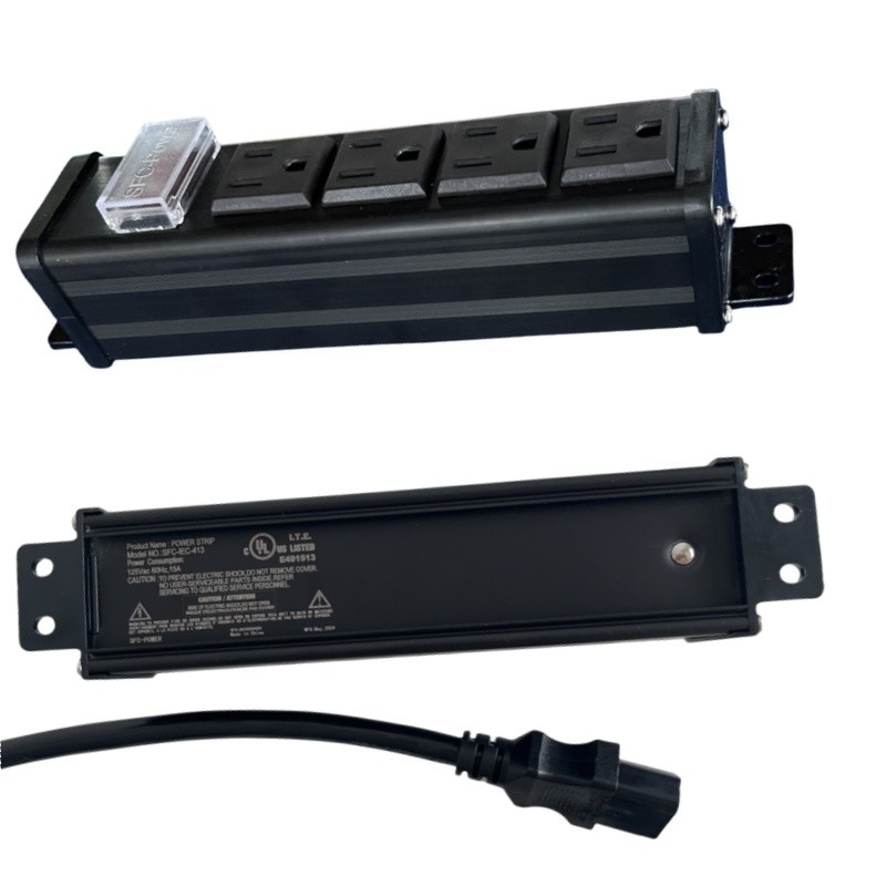 ظرفیت خروجی 15A 125V 4 خروجی ایالات متحده با سرویس OEM اختیاری, Metal Shell PDU, Power Strip