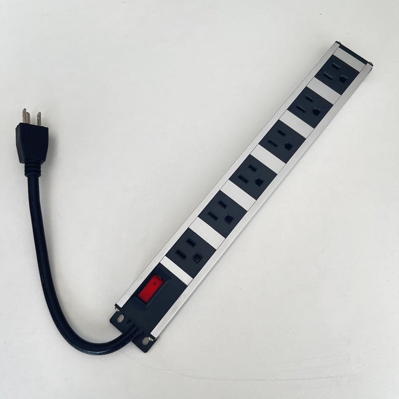 Sturdy and 6 Outlet Power Strip for Network Laboratory and Environments with ETL Certification and Surge Protection