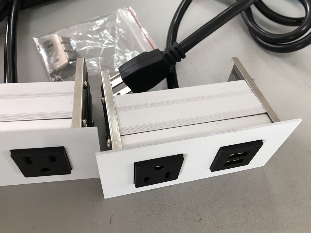 پورت های پاورپوینت پنهان با 1 خروجی / 2 پورت USB، پانل های ضدعفونی پانل های پلاستیکی Outlet Power Tablet