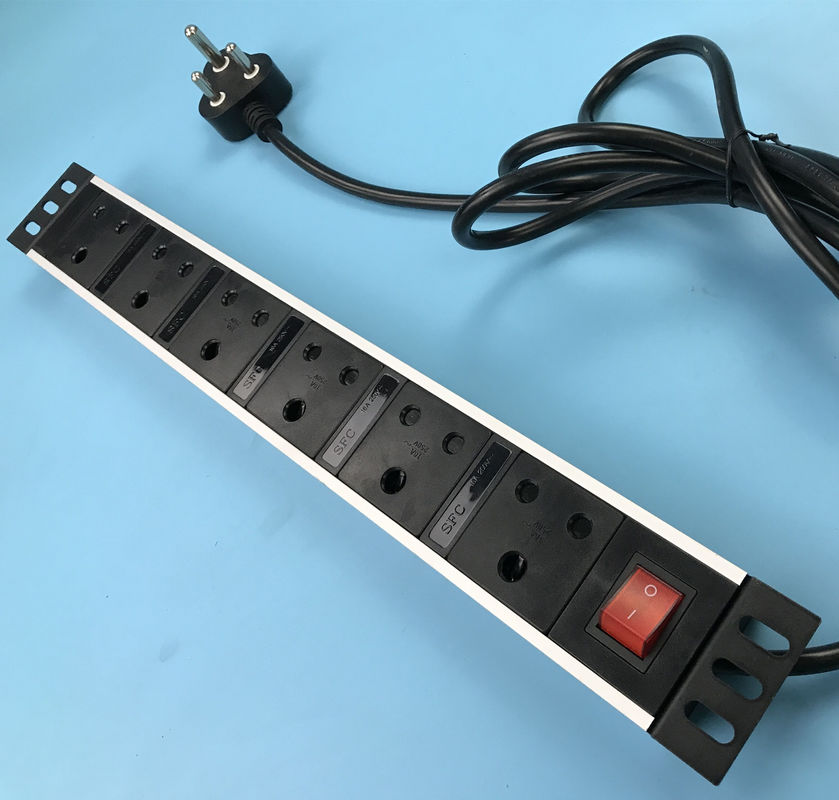 6 نوار قدرت چند سوکت خروجی ، پلاگین فلزی تخت نصب و راه اندازی عمودی نوار قدرت آفریقای جنوبی