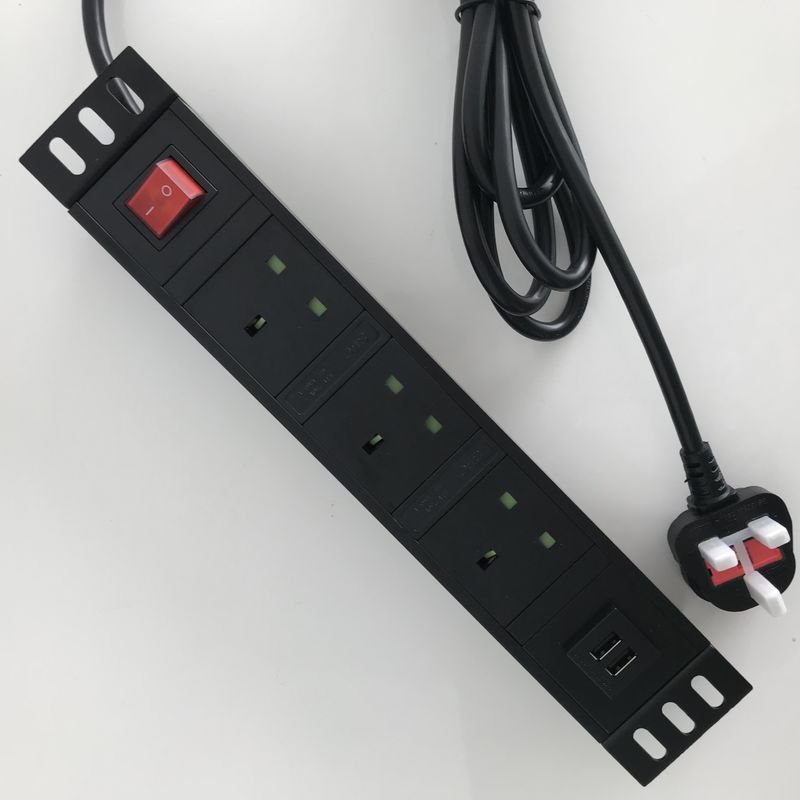 2M کابل برق هوشمند با پورت USB 3 خروجی پوسته فلزی انگلستان نوع G