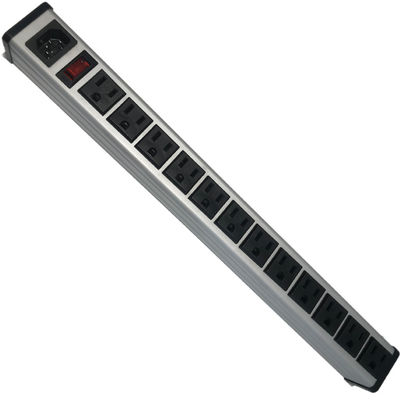 5 To 14" 12 Outlets Hardwired Power Strip With IEC C14 Input